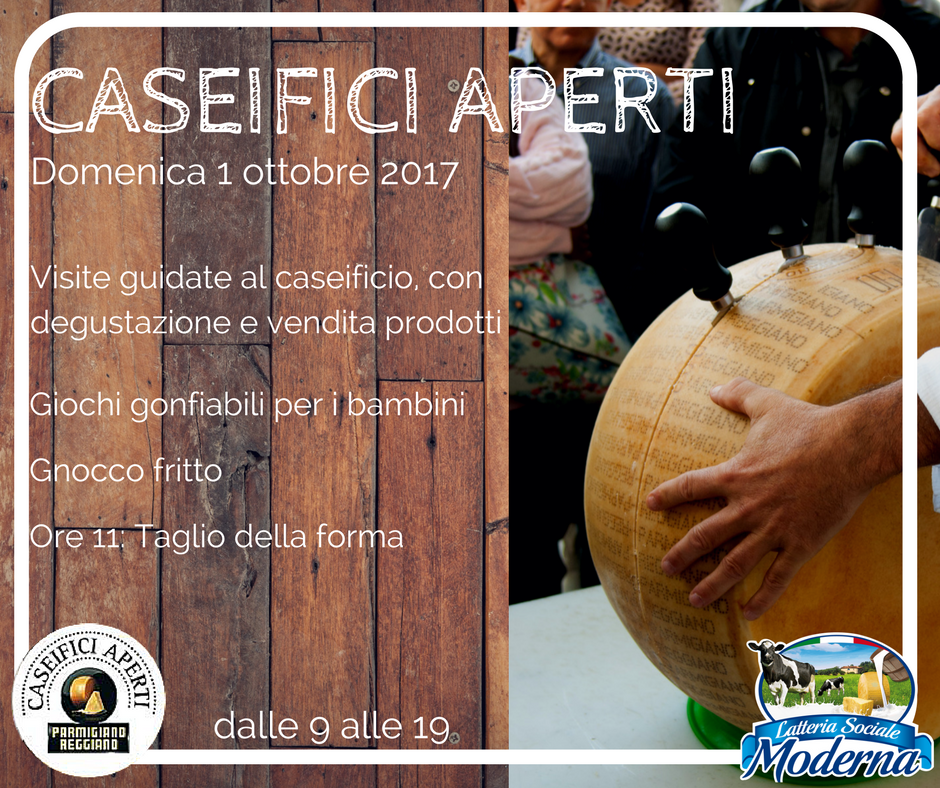 caseifici aperti 2017 programma